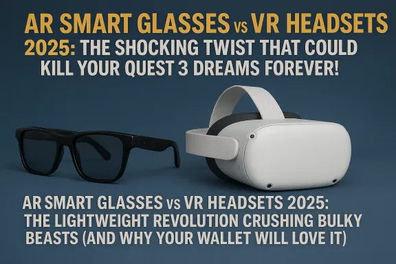 AR Smart Glasses vs VR Headsets 2025: The Shocking Twist That Could Kill Your Quest 3 Dreams Forever!