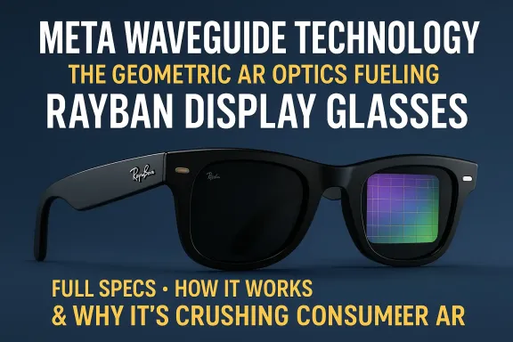 Meta Waveguide Technology 2025: Full AR Optics in RayBan Display