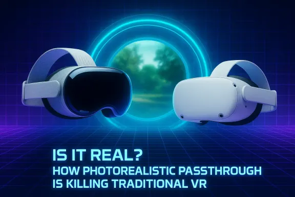 Is It Real? How Photorealistic Passthrough is Killing Traditional VR